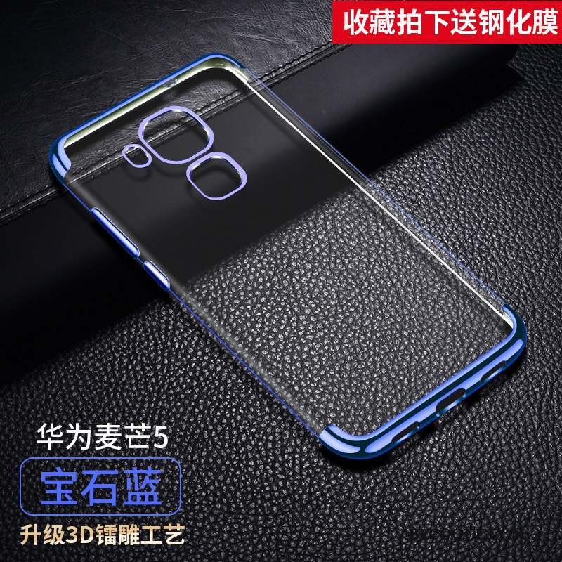 Huawei G9 Plus Bleu Coque De Téléphone Silicone Tout Compris Protection Fluide Doux