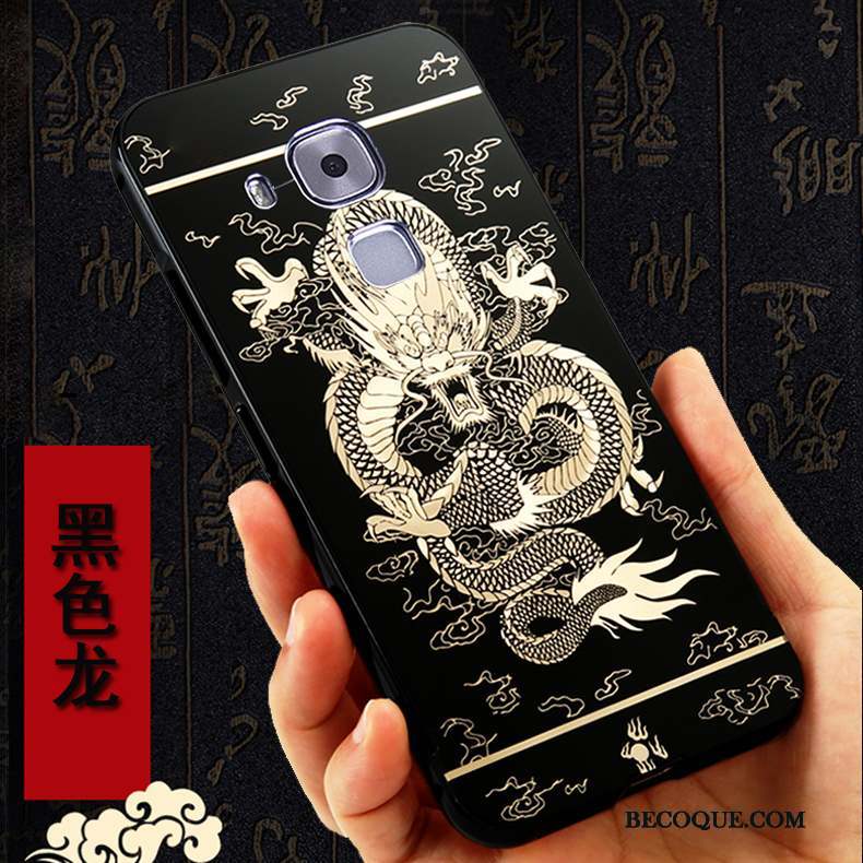 Huawei G9 Plus Coque Protection Créatif Noir Border Tout Compris Étui