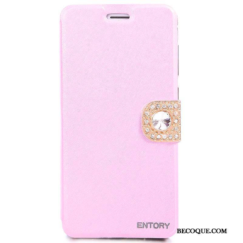 Huawei G9 Plus Housse Rose Étui En Cuir Fluide Doux Coque De Téléphone