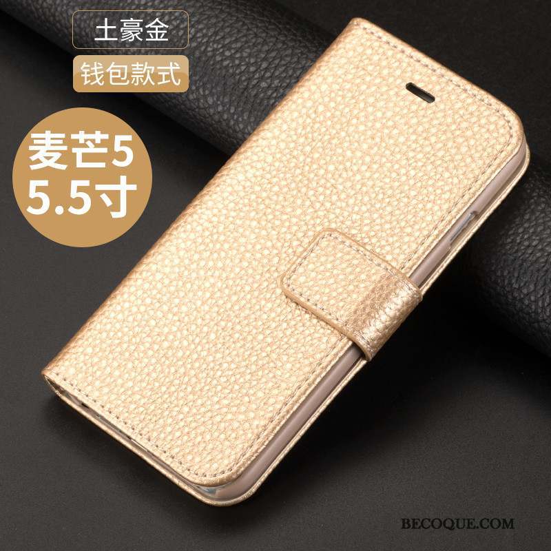 Huawei G9 Plus Or Coque De Téléphone Incassable Étui En Cuir Tout Compris Clamshell