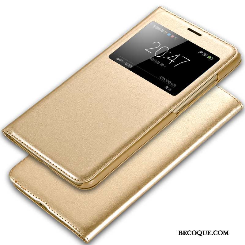 Huawei G9 Plus Étui En Cuir Housse Protection Or Coque De Téléphone