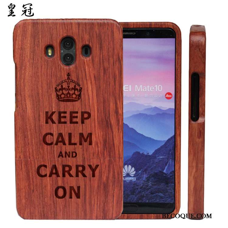 Huawei Mate 10 Coque De Téléphone En Bois Difficile Tout Compris Luxe Personnalisé