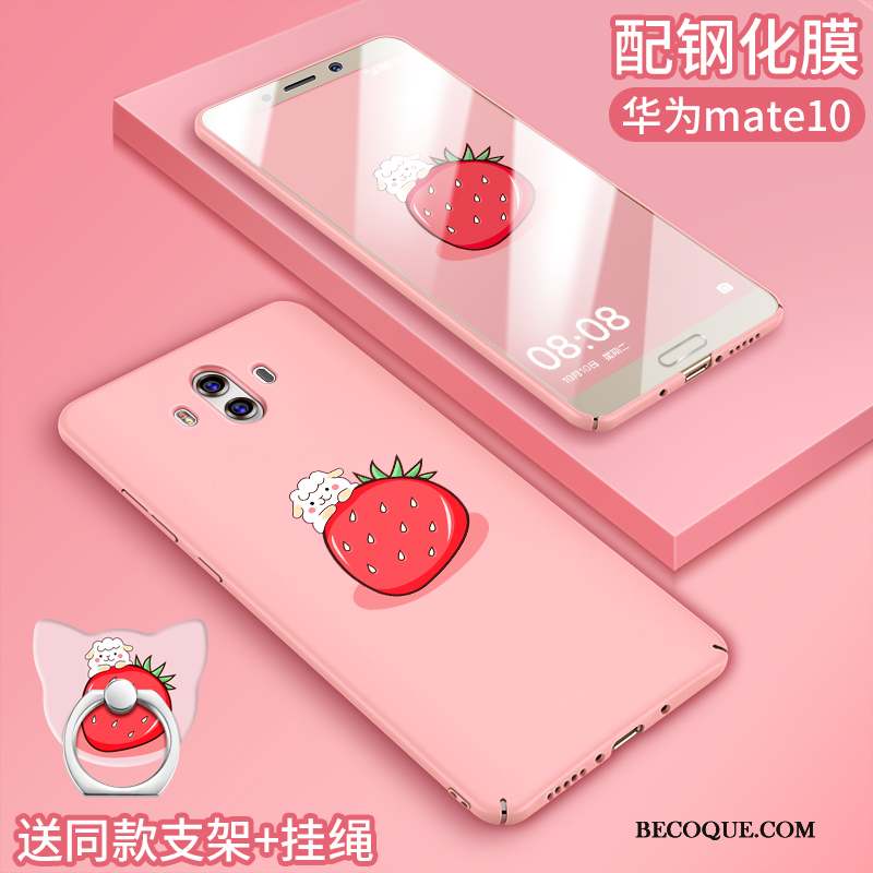 Huawei Mate 10 Coque Personnalité Rose Créatif Dessin Animé Incassable Charmant