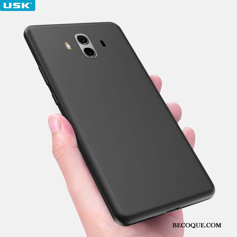 Huawei Mate 10 Coque Silicone Noir Protection Très Mince Fluide Doux Tendance