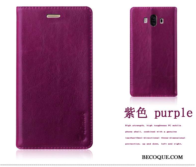 Huawei Mate 10 Fluide Doux Violet Protection Étui En Cuir Coque De Téléphone Housse