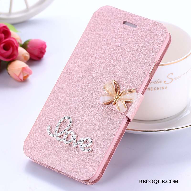 Huawei Mate 10 Lite Coque Clamshell Étui Étui En Cuir Tout Compris Téléphone Portable Rose