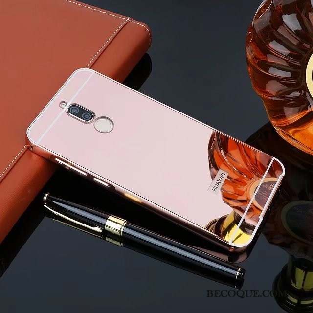 Huawei Mate 10 Lite Coque De Téléphone Couvercle Arrière Rose Protection Miroir Border