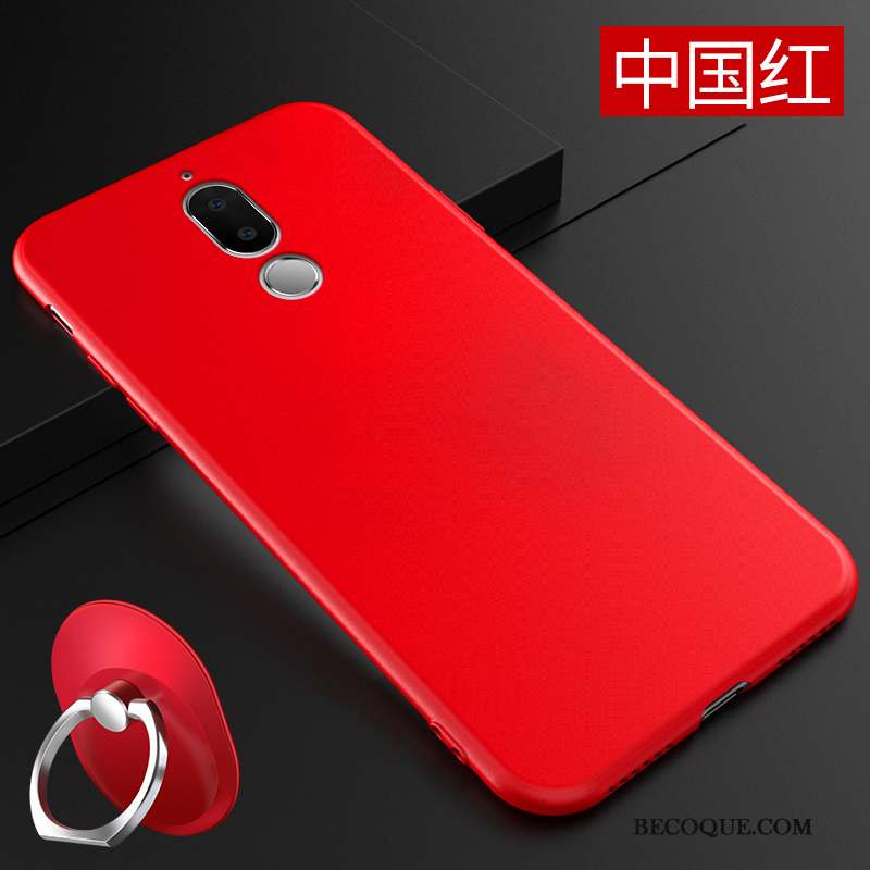 Huawei Mate 10 Lite Coque Protection Rouge Fluide Doux Silicone Étui Très Mince