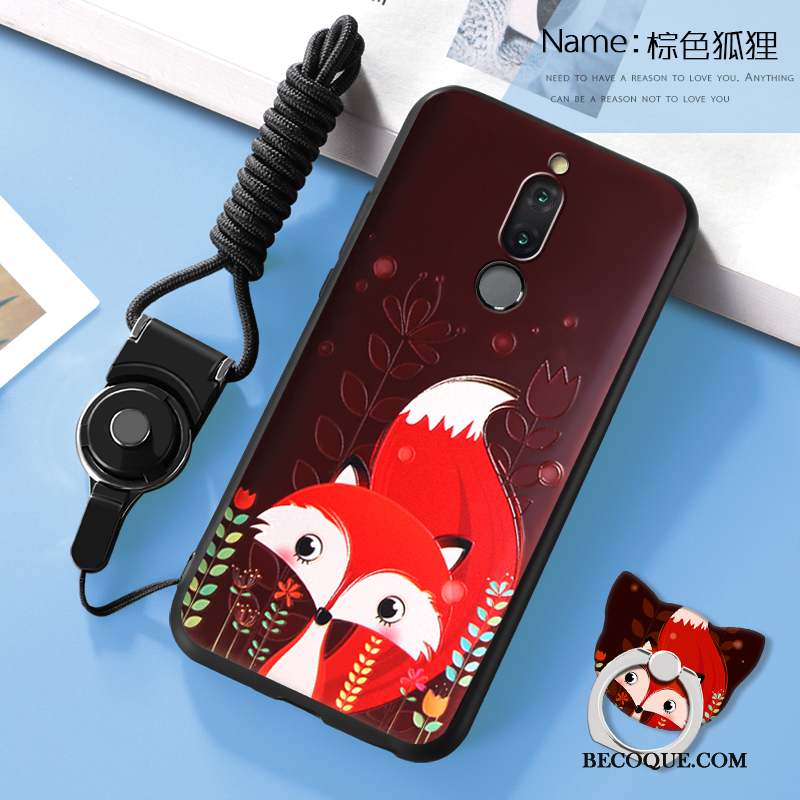 Huawei Mate 10 Lite Gaufrage Tout Compris Coque De Téléphone Dessin Animé Vin Rouge Silicone