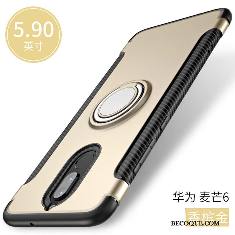 Huawei Mate 10 Lite Protection Coque De Téléphone Anneau Or Incassable Étui