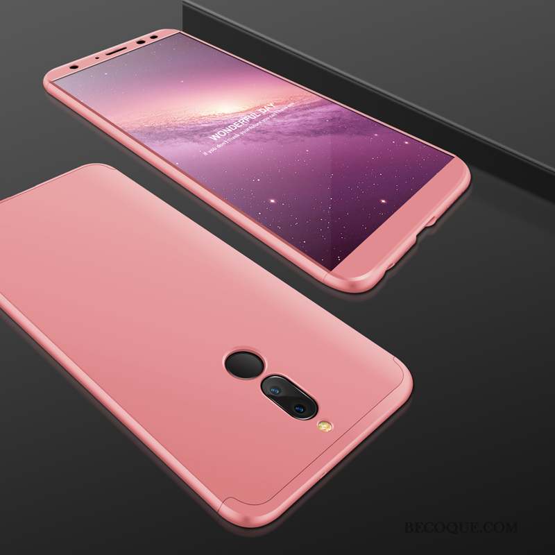 Huawei Mate 10 Lite Tout Compris Jeunesse Rose Incassable Délavé En Daim Coque De Téléphone