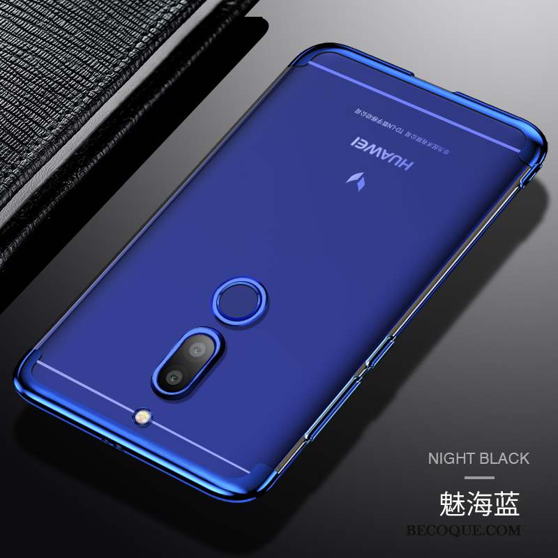 Huawei Mate 10 Lite Étui Fluide Doux Bleu Coque De Téléphone Silicone Incassable