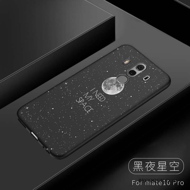 Huawei Mate 10 Pro Coque De Téléphone Noir Ornements Suspendus Silicone