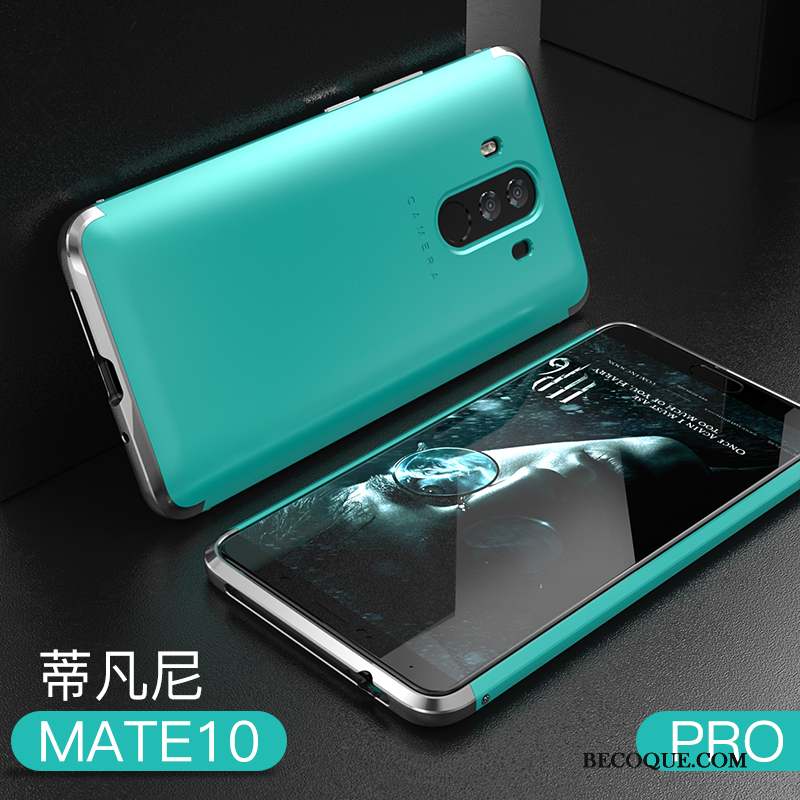 Huawei Mate 10 Pro Coque Délavé En Daim Protection Tendance Incassable Métal Tout Compris