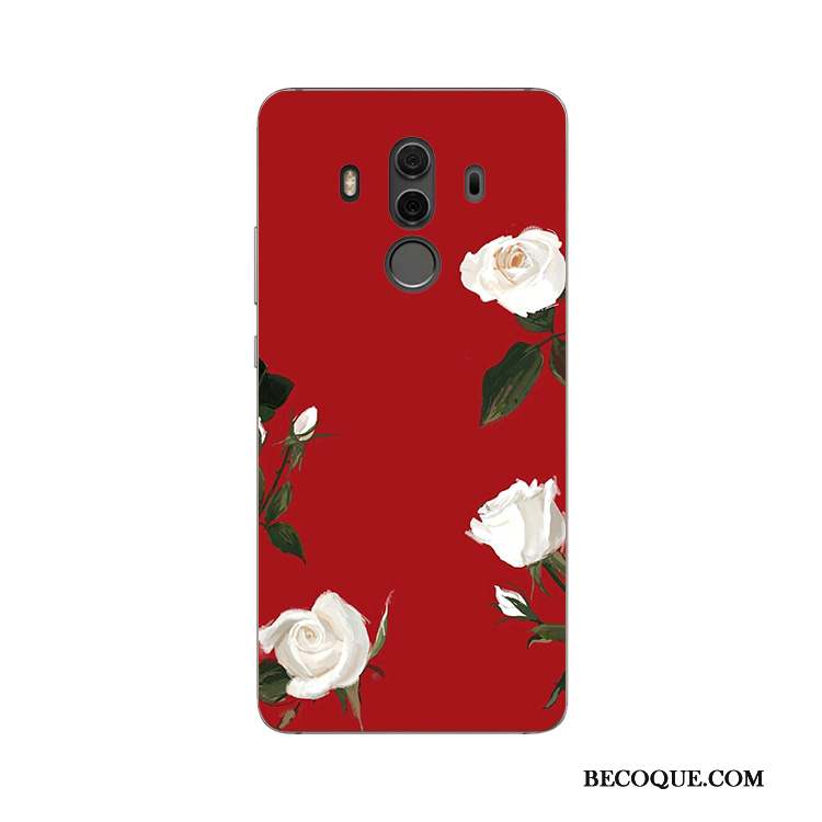 Huawei Mate 10 Pro Coque Fleur Protection Petit Frais Silicone Rose