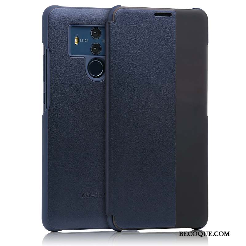 Huawei Mate 10 Pro Coque Protection Étui En Cuir Housse Tout Compris Bleu Incassable