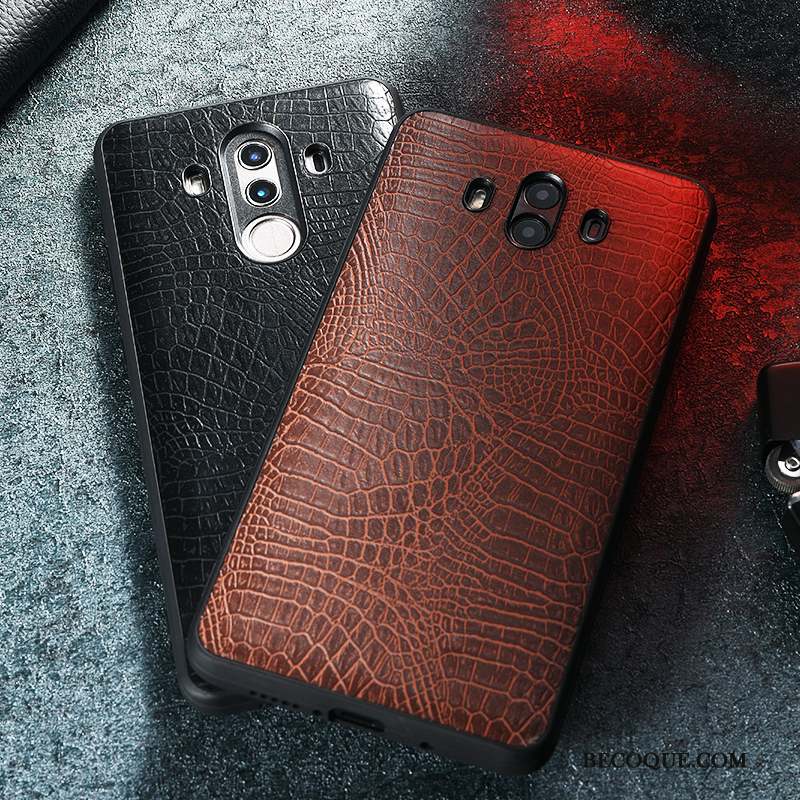 Huawei Mate 10 Pro Coque Tout Compris Qualité Crocodile Business Cuir Étui En Cuir