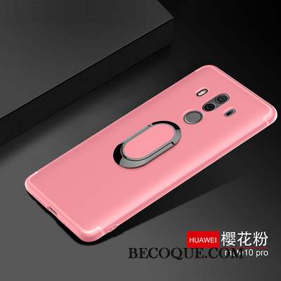 Huawei Mate 10 Pro Rose Silicone Invisible Fluide Doux Coque De Téléphone Anneau