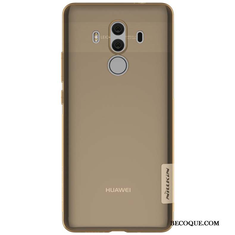Huawei Mate 10 Pro Transparent Or Coque De Téléphone En Silicone Bordure