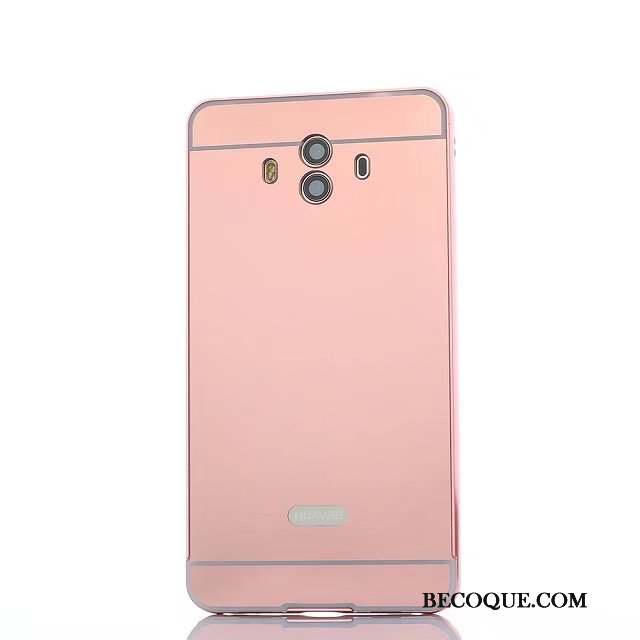 Huawei Mate 10 Pro Étui Métal Coque De Téléphone Protection Rose Couvercle Arrière