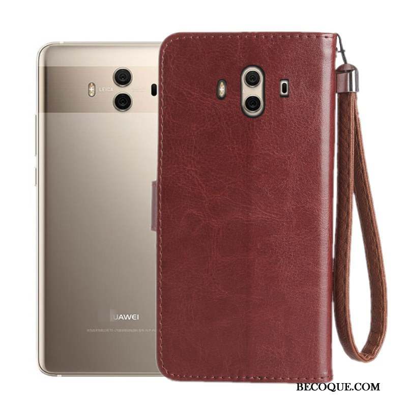 Huawei Mate 10 Étui En Cuir Housse Coque De Téléphone Protection Fluide Doux Silicone