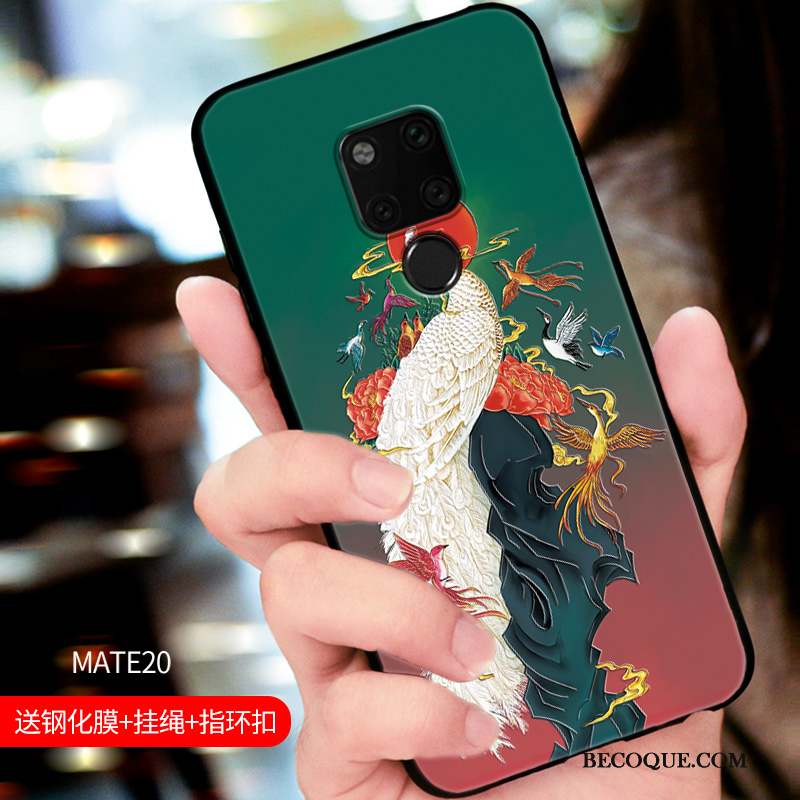 Huawei Mate 20 Coque Étui Tendance Délavé En Daim Protection Tout Compris Marque De Tendance