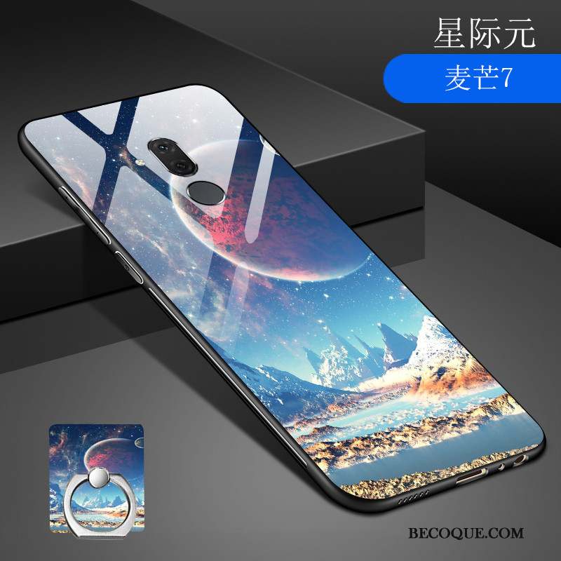 Huawei Mate 20 Lite Protection Fluide Doux Bleu Dessin Animé Coque Ornements Suspendus