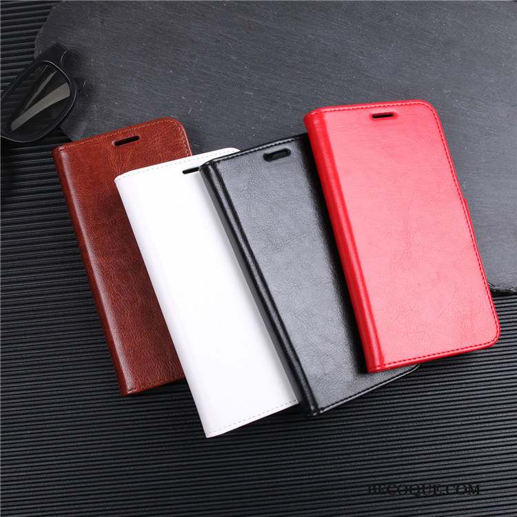 Huawei Mate 20 Pro Protection Coque Housse Étui Rouge Étui En Cuir