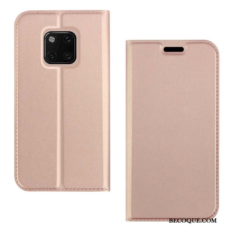 Huawei Mate 20 Rs Coque De Téléphone Étui En Cuir Or Housse