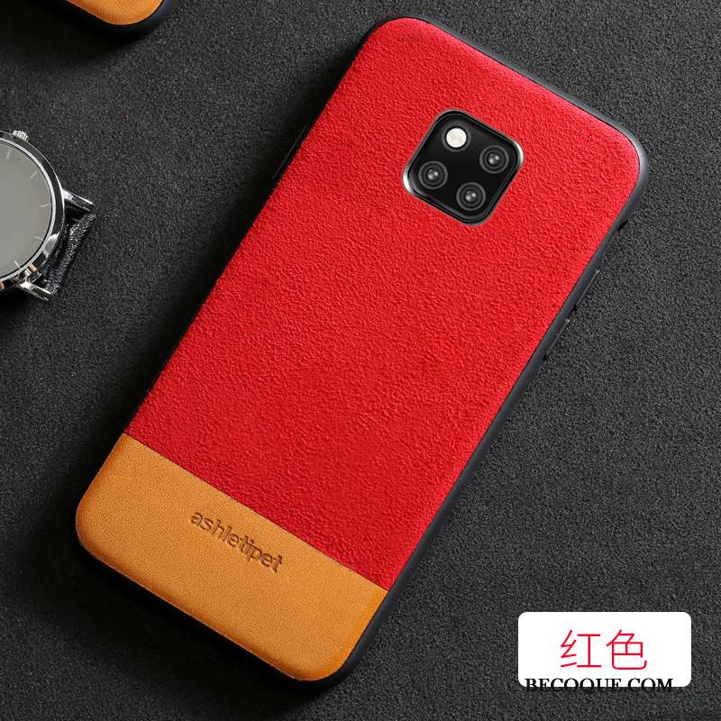 Huawei Mate 20 Rs Cuir Véritable Coque De Téléphone Simple Élégant Protection Luxe