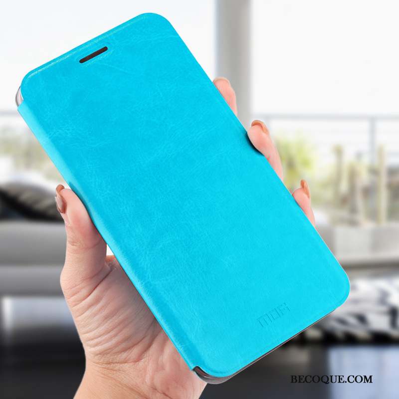 Huawei Mate 20 X Bleu Étui En Cuir Clamshell Incassable Coque De Téléphone Tout Compris