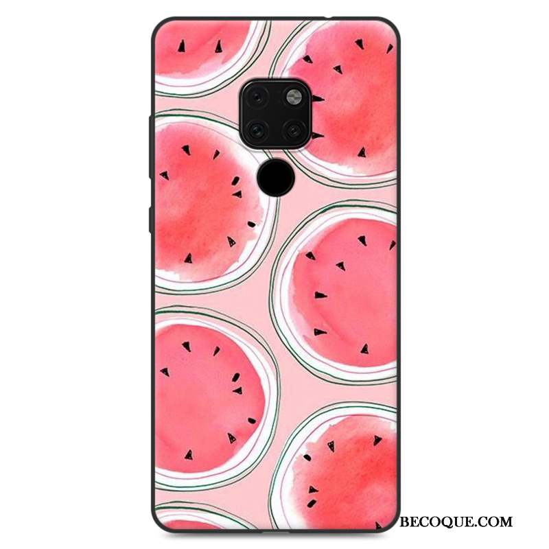 Huawei Mate 20 X Peinture Protection Incassable Rose Coque De Téléphone Étui