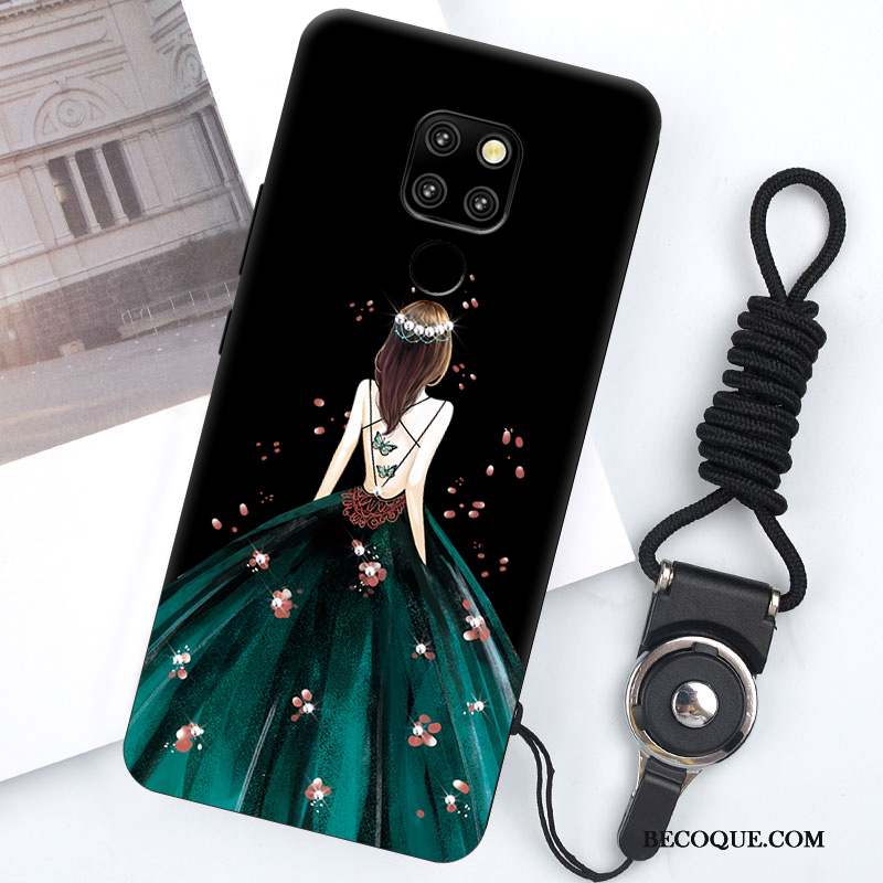 Huawei Mate 20 X Personnalité Noir Coque De Téléphone Protection Fluide Doux Créatif