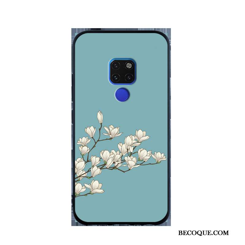 Huawei Mate 20 X Protection Coque De Téléphone Peinture Bleu Fluide Doux Incassable