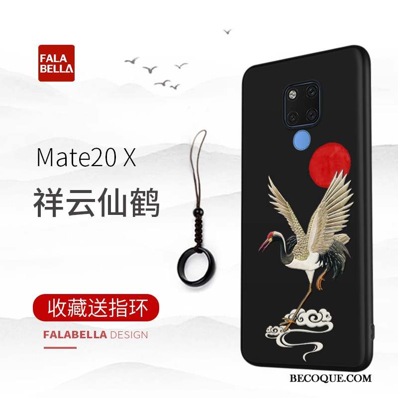 Huawei Mate 20 X Protection Très Mince Authentique Gaufrage Coque De Téléphone Étui