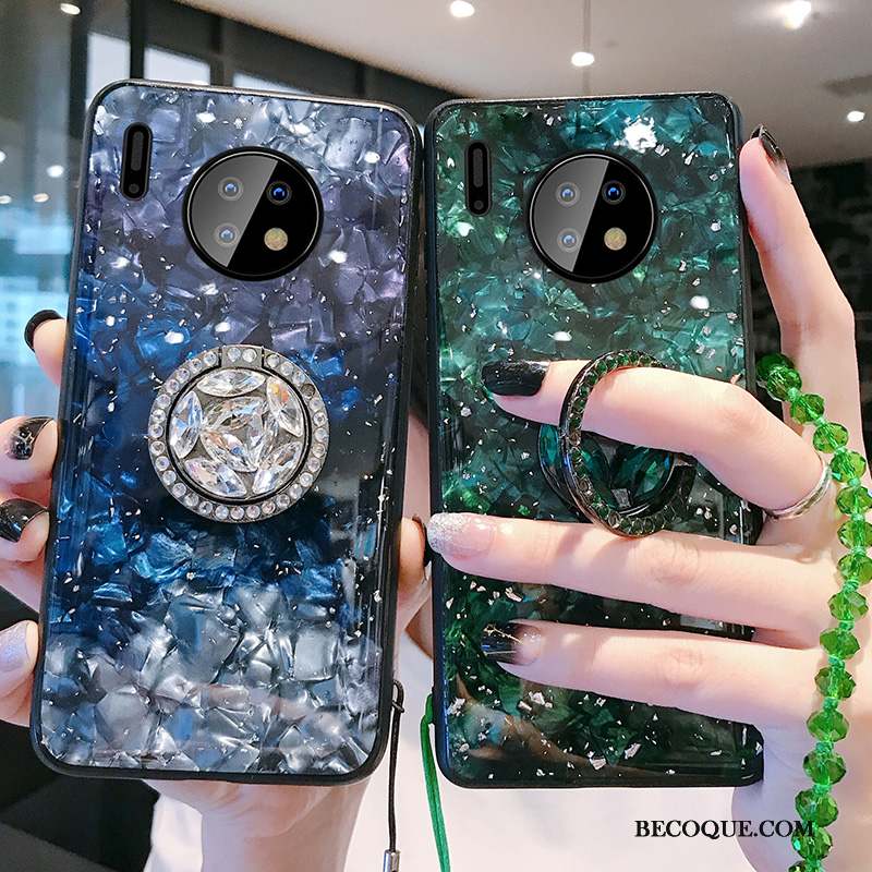 Huawei Mate 30 Coque Argent Membrane Incassable Ciel Étoilé Ornements Suspendus Longue