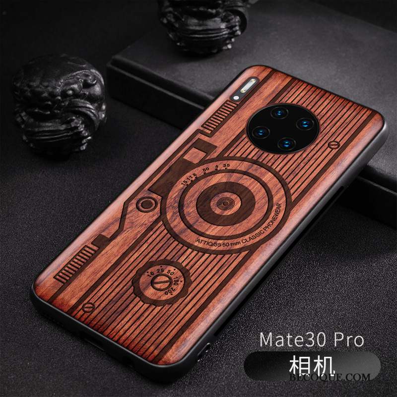 Huawei Mate 30 En Bois Étui Coque De Téléphone Motif Original