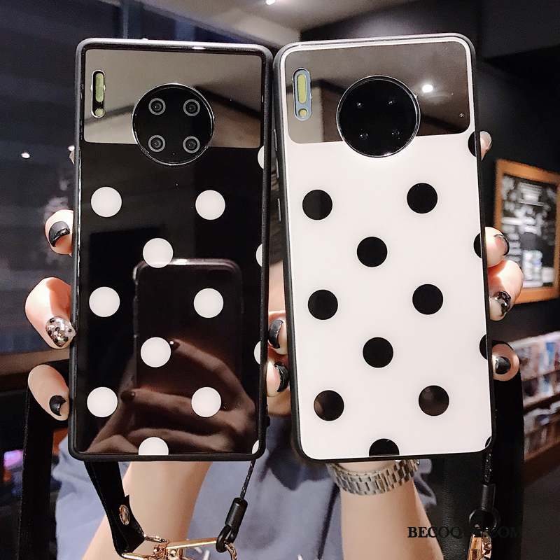 Huawei Mate 30 Pro Coque Ornements Suspendus Tendance Mode Noir Nouveau Simple