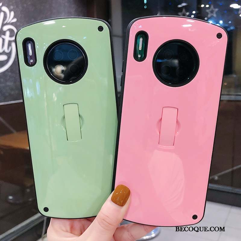 Huawei Mate 30 Pro Coque Silicone Incassable Support Personnalité Vert Net Rouge