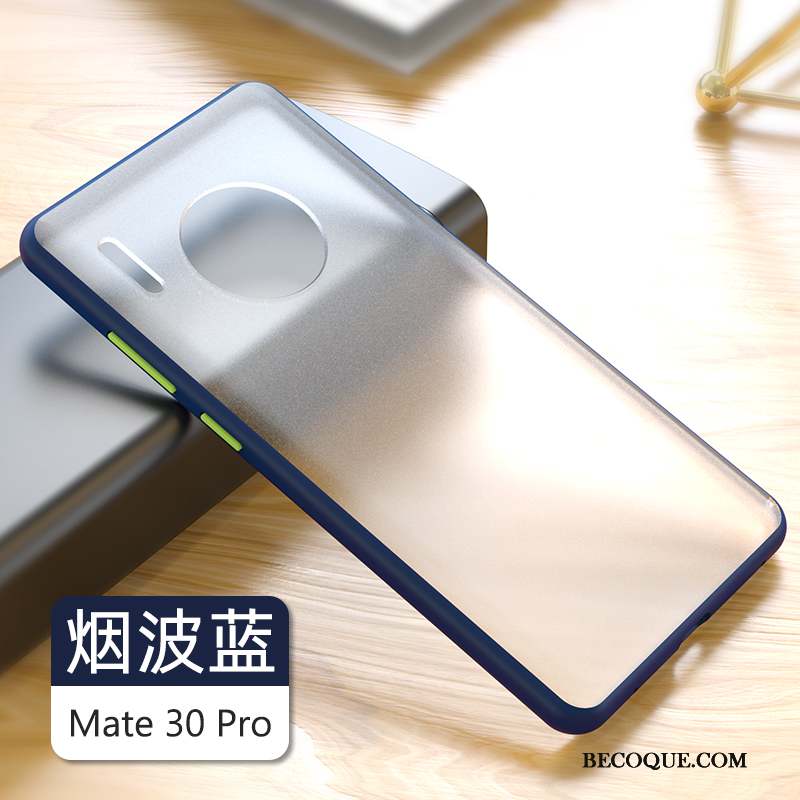 Huawei Mate 30 Pro Coque Très Mince Protection Incassable Net Rouge Bleu Délavé En Daim