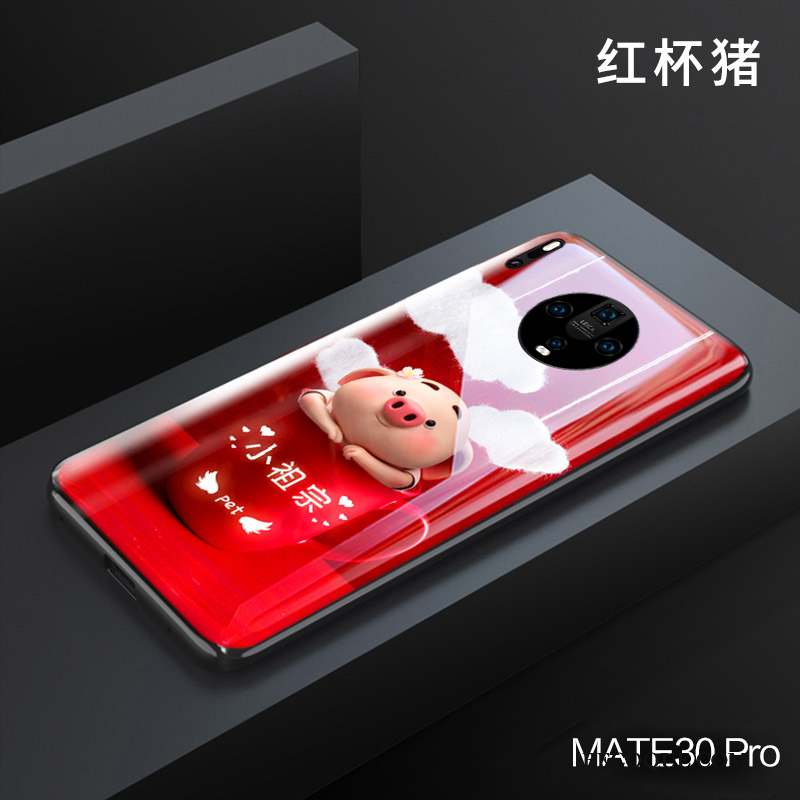 Huawei Mate 30 Pro Coque Verre Incassable Charmant Tout Compris Nouveau Rouge
