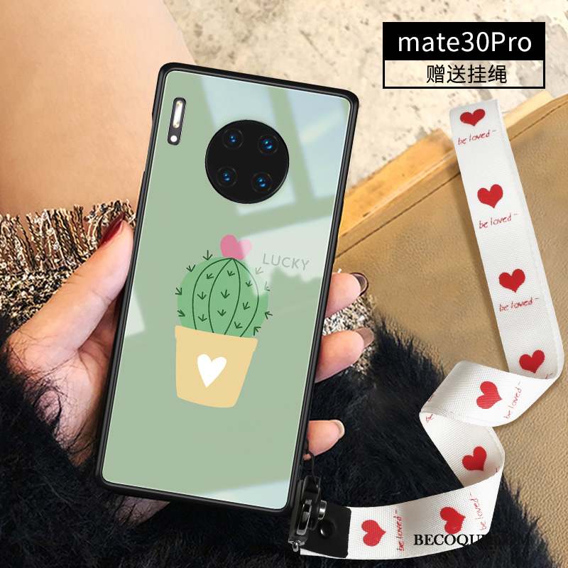 Huawei Mate 30 Pro Protection Incassable Dessin Animé Verre Simple Coque De Téléphone