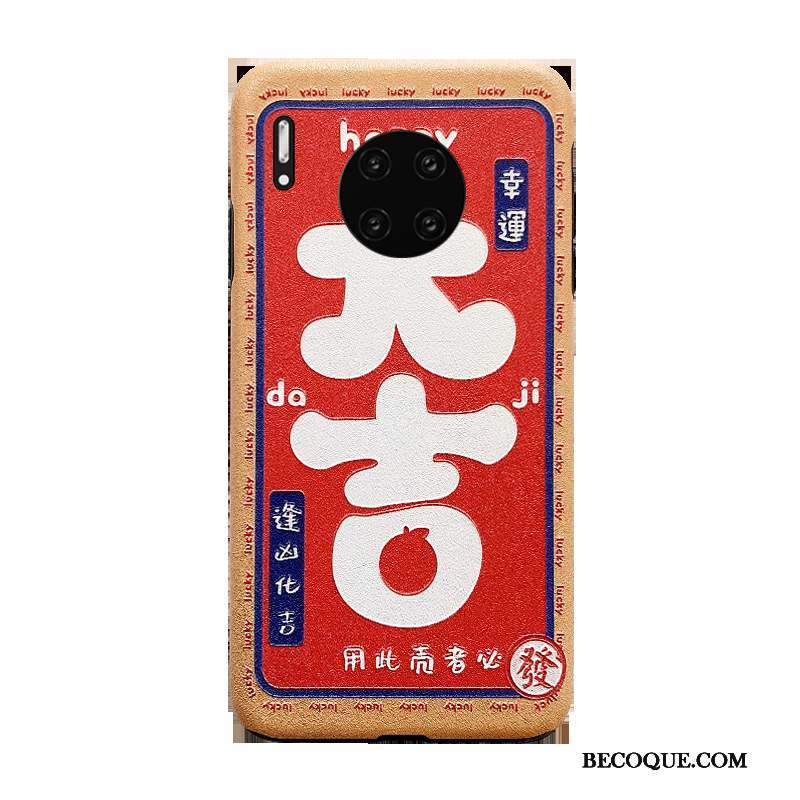 Huawei Mate 30 Pro Richesse Créatif Rouge Coque De Téléphone Silicone Incassable