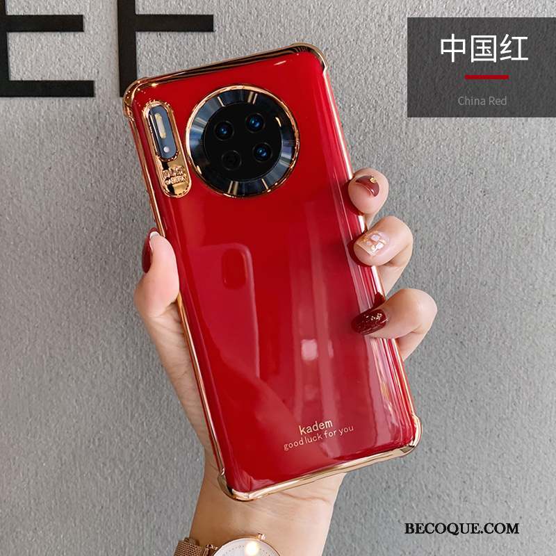 Huawei Mate 30 Rouge Coque De Téléphone Incassable Ballon Fluide Doux Créatif