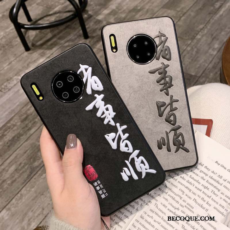 Huawei Mate 30 Style Chinois Modèle Fleurie Personnalité Coque De Téléphone Original