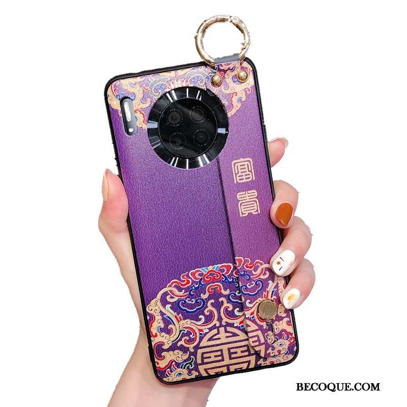 Huawei Mate 30 Étui Tendance Protection Coque De Téléphone Silicone Violet