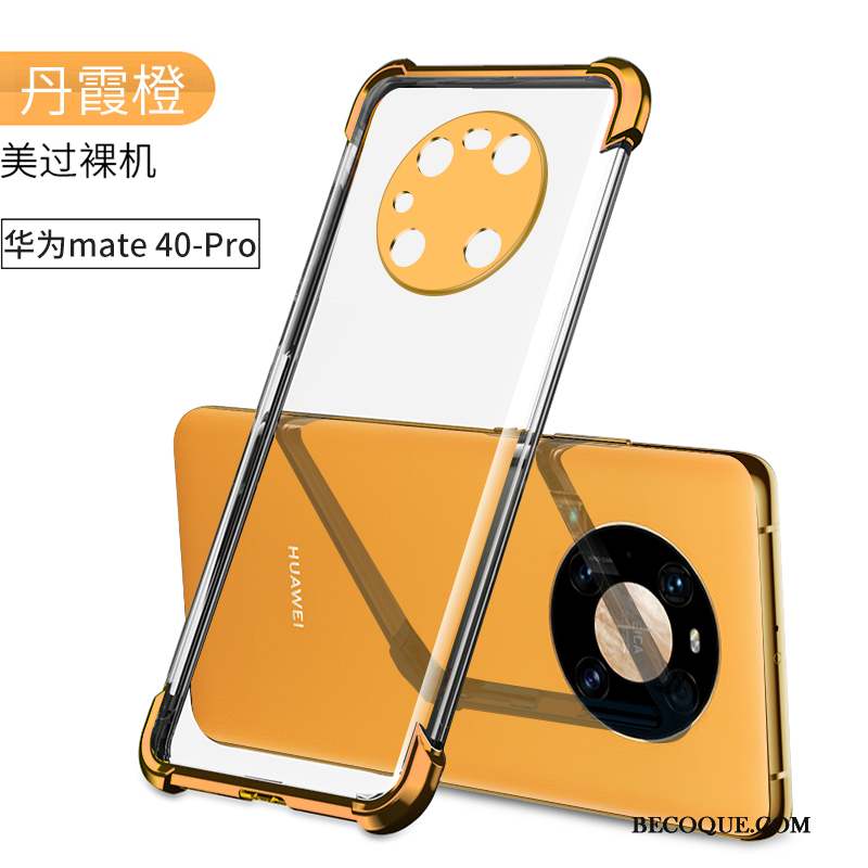 Huawei Mate 40 Pro Coque De Téléphone Ballon Protection Incassable Orange Étui