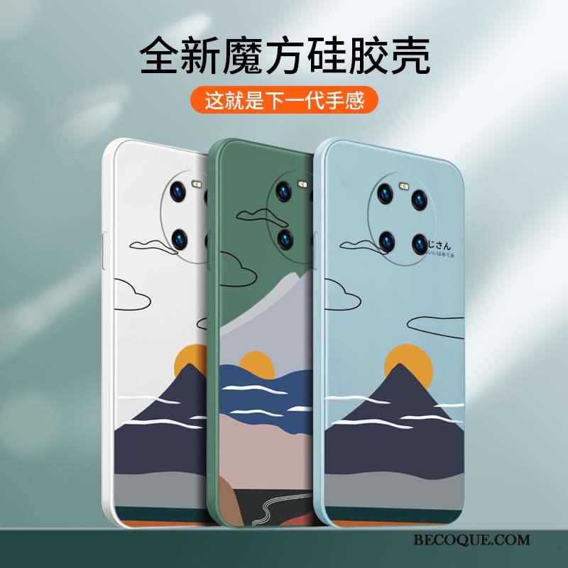 Huawei Mate 40 Pro Fluide Doux Vert Coque Marque De Tendance Tout Compris De Téléphone