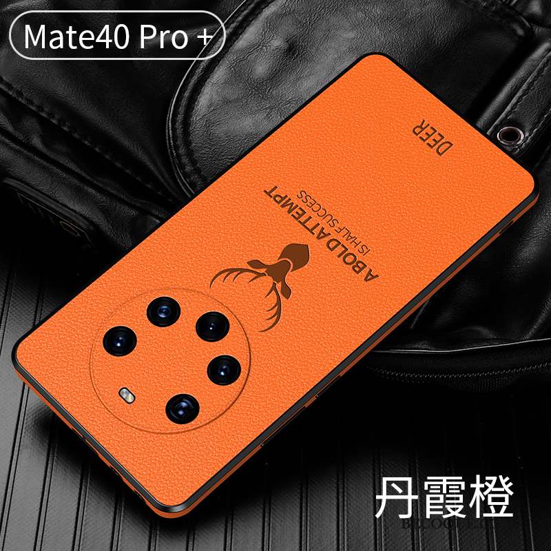 Huawei Mate 40 Pro Silicone Orange Fluide Doux Incassable Nouveau Coque