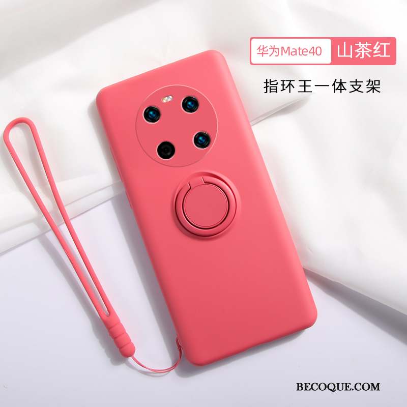 Huawei Mate 40 Rouge Magnétisme Coque Support Anneau Tout Compris